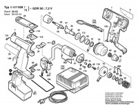 Bosch 0 601 939 789 Gdr 50 Impact Wrench 7.2 V / Eu Spare Parts